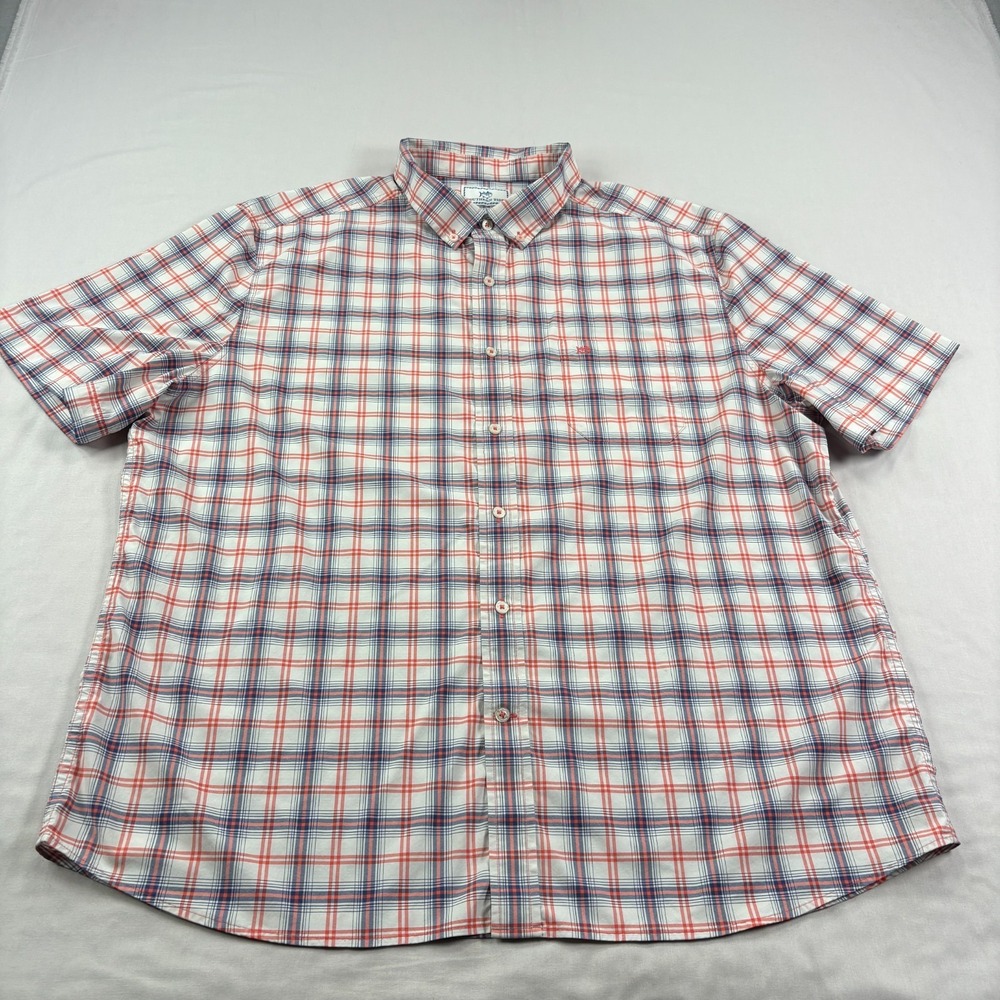 Southern Tide Intercoastal Shirt Mens 2XL‎ Plaid Button Up Performance Fishing